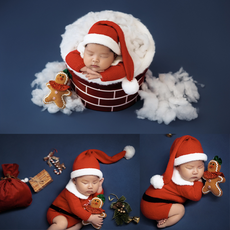 Baby Clothing Kit - Papai noel recém-nascido foto roupas do