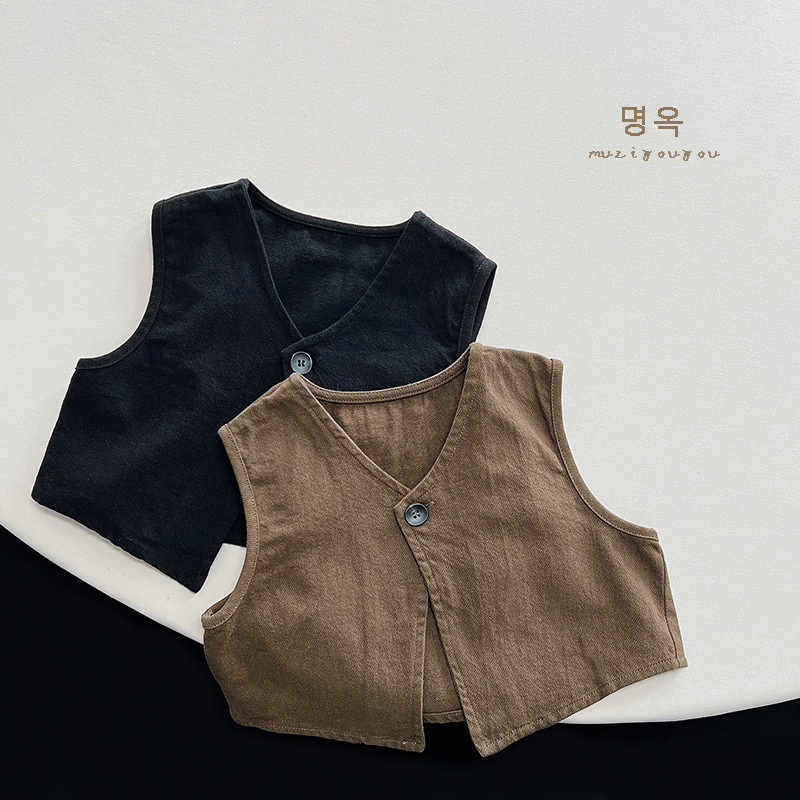 Knit Cardigan Infant - Primavera outono crianças retro simples all-match