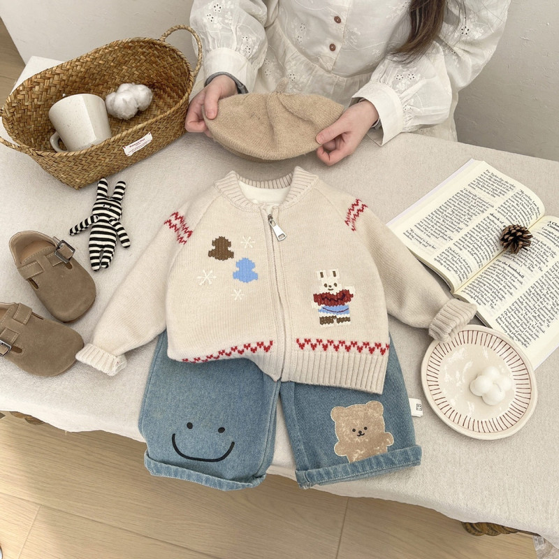 Suéter Infantil Estilo Coreano - Knit Cardigan Infant avaliação e preço